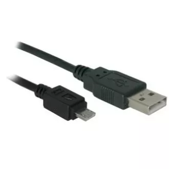 Kabel USB (2.0), USB A męski - microUSB męski, 1,8 m, czarny