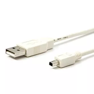 Kabel USB z logo (2.0), USB A męski - 4-pinowy męski, 1,8 m, biały, blister, MITSUMI, WYPRZEDAŻ