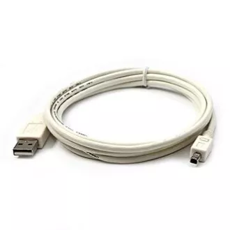 Kabel USB z logo (2.0), USB A męski - 4-pinowy męski, 1,8 m, biały, blister, MITSUMI, WYPRZEDAŻ