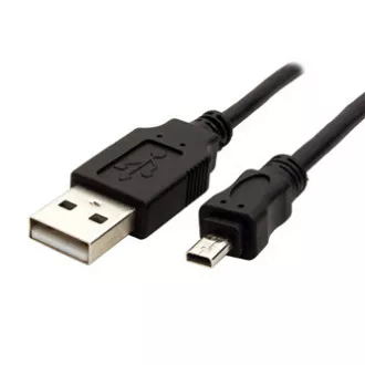 Kabel USB (2.0), USB A męski - 8-stykowy męski, 25947, 1,8 m, czarny, PANASONIC