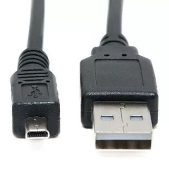 Kabel USB (2.0), USB A męski - 8-stykowy męski, 25947, 1,8 m, czarny, PANASONIC