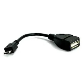 Kabel USB z logo (2.0), microUSB męski - USB A żeński, 0,15 m, OTG, czarny, WYPRZEDAŻ Kabel USB z logo (2.0), microUSB męski - USB A żeński, 0,15 m, OTG, czarny, WYPRZEDAŻ