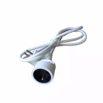 Kabel zasilający 230V, CEE7 (widełkowy) - gniazdo, 5m, zatwierdzony przez VDE, biały