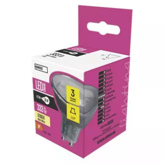 Żarówka LED EMOS Lighting GU10, 220–240 V, 3 W, 345 lm, 3000 K, ciepła biel, 30 000 h, Classic MR16 52 × 50 × 50 mm Żarówka LED EMOS Lighting GU10, 220–240 V, 3 W, 345 lm, 3000 K, ciepła biel, 30 000 h, Classic MR16 52 × 50 × 50 mm