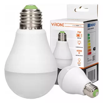 Żarówka LED Virone E27, 220-240V, 7W, 825lm, 4000k, neutralna biel, 25000h, z czujnikiem ruchu