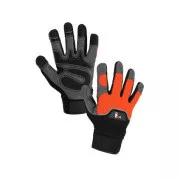 Rękawiczki PUNO, kombinowane, pomarańczowo-czarne, rozmiar