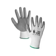 Rękawiczki powlekane ABRAK, biało-szare, rozmiar