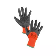 Rękawiczki powlekane MISTI, pomarańczowo-szare, rozmiar