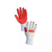 Rękawiczki powlekane BLANCHE, biało-pomarańczowe, rozmiar