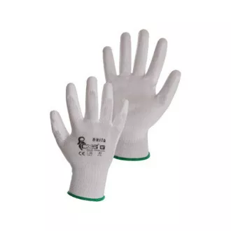 Rękawiczki powlekane BRITA, białe, rozmiar