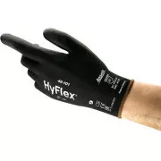Rękawice powlekane ANSELL HYFLEX 48-101, czarne, rozmiar