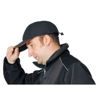 Czapka zimowa EMERTON czarno/pomarańczowa