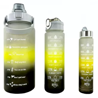 Motywacyjna butelka sportowa 3w1, 2000 ml   900 ml   300 ml