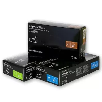 NITRYLEX BLACK - Rękawice nitrylowe (bezpudrowe) czarne, 100 szt.