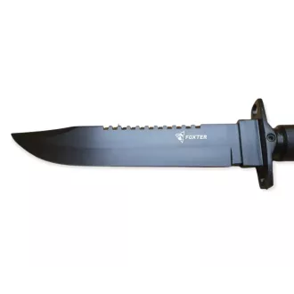 Nóż taktyczny MILITARY FINKA SURVIVAL 35 cm czarny/srebrny