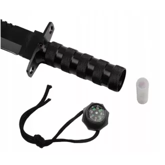Nóż taktyczny MILITARY FINKA SURVIVAL 35 cm czarny/srebrny