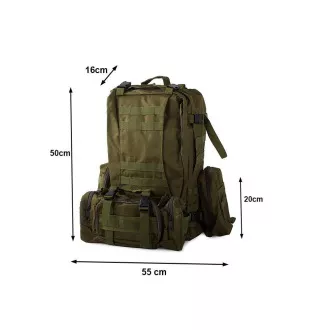 Plecak w kamuflażu Lynx, kamuflaż wojskowy - 48,5 l
