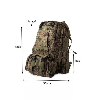 Plecak w kamuflażu Lynx, kamuflaż wojskowy - 48,5 l