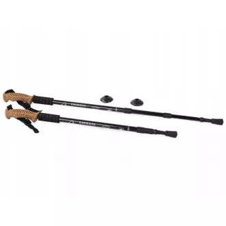 Kije trekkingowe Nordic Walking z ergonomiczną korkową rączką, 135 cm, 2 szt.