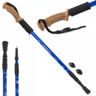 Kije trekkingowe Nordic Walking z ergonomiczną korkową rączką, 135 cm, 2 szt.