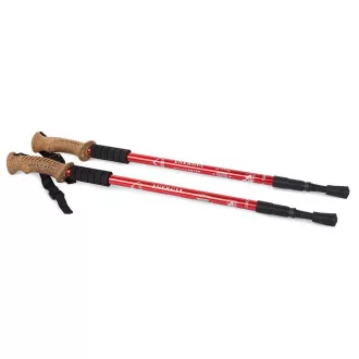 Kije trekkingowe Nordic Walking z ergonomiczną korkową rączką, 135 cm, 2 szt.