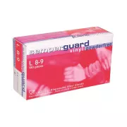 Rękawice jednorazowe SEMPERGUARD® VINYL 09/L - bezpudrowe - przezroczyste | A5054/09