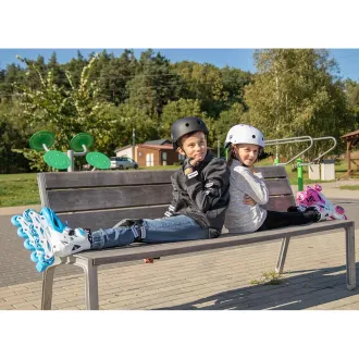 Wrotki 4w1 Enero KIDS - niebiesko-białe