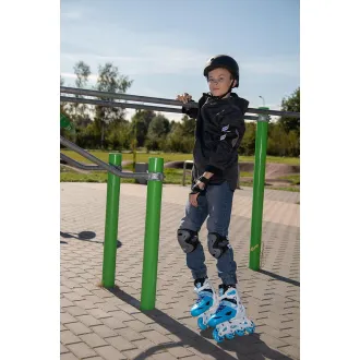 Wrotki 4w1 Enero KIDS - niebiesko-białe