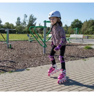 Wrotki 4w1 Enero KIDS - różowo-białe