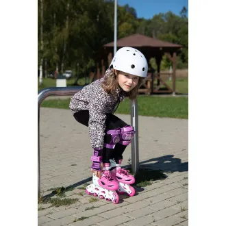 Wrotki 4w1 Enero KIDS - różowo-białe