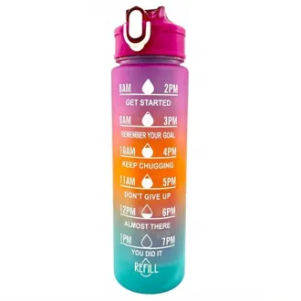 Motywacyjna butelka sportowa 3w1, 2000 ml 900 ml 300 ml Motywacyjna butelka sportowa 3w1, 2000 ml 900 ml 300 ml