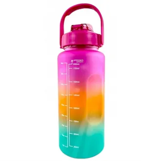Motywacyjna butelka sportowa 3w1, 2000 ml 900 ml 300 ml Motywacyjna butelka sportowa 3w1, 2000 ml 900 ml 300 ml