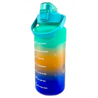 Motywacyjna butelka sportowa 3w1, 2000 ml 900 ml 300 ml Motywacyjna butelka sportowa 3w1, 2000 ml 900 ml 300 ml