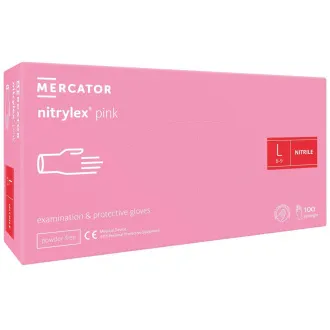 NITRYLEX PINK - Rękawice nitrylowe (bezpudrowe) różowe, 100 szt.