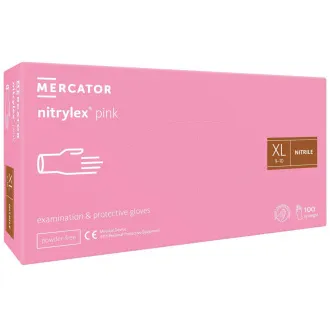 NITRYLEX PINK - Rękawice nitrylowe (bezpudrowe) różowe, 100 szt.