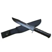 Nóż taktyczny MILITARY FINKA SURVIVAL 35 cm czarny/srebrny