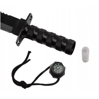 Nóż taktyczny MILITARY FINKA SURVIVAL 35 cm czarny/srebrny Nóż taktyczny MILITARY FINKA SURVIVAL 35 cm czarny/srebrny