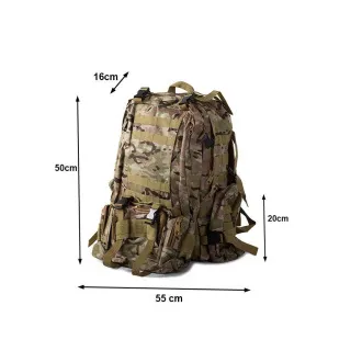 Plecak w kamuflażu Lynx, kamuflaż wojskowy - 48,5 l Plecak w kamuflażu Lynx, kamuflaż wojskowy - 48,5 l