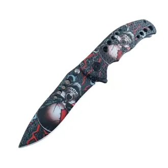 Składany nóż taktyczny SKULL 20 cm Składany nóż taktyczny SKULL 20 cm