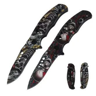Składany nóż taktyczny SKULL 20 cm Składany nóż taktyczny SKULL 20 cm