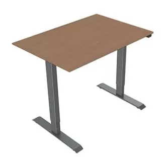 Stół roboczy z elektrycznie regulowaną wysokością 75x140cm, szary, ergo
