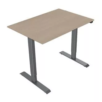 Stół roboczy z elektrycznie regulowaną wysokością 75x140cm, szary, ergo