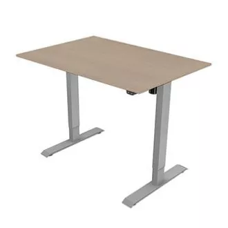 Stół roboczy z elektrycznie regulowaną wysokością 75x140cm, szary, ergo