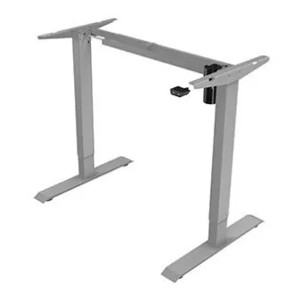 Stół roboczy z elektrycznie regulowaną wysokością 75x140cm, szary, ergo