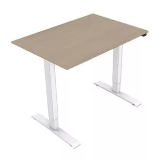 Stół roboczy z elektrycznie regulowaną wysokością 75x140cm, biały, ergo