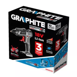 Pistolet do topienia ENERGY 200W, Graphite 58G040, maksymalna temperatura 210c, czarny Pistolet do topienia ENERGY 200W, Graphite 58G040, maksymalna temperatura 210c, czarny