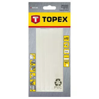 Wkłady do pistoletu do topienia 8x100mm, Topex 42E180, 12 sztuk, przezroczysty Wkłady do pistoletu do topienia 8x100mm, Topex 42E180, 12 sztuk, przezroczysty