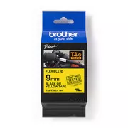 Oryginalna taśma Brother do drukarek etykiet, Brother, TZEFX621, czarny nadruk/żółty podkład, laminowana, 8 m, 9 mm, elastyczna