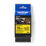 Oryginalna taśma do drukarek etykiet Brother, Brother, TZE-FX641, czarny nadruk/żółty podkład, laminowana, 8 m, 18 mm, elastyczna