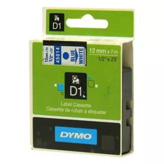 Oryginalna taśma do drukarek etykiet Dymo, Dymo, 45014, S0720540, niebieski nadruk/biały podkład, 7m, 12mm, D1